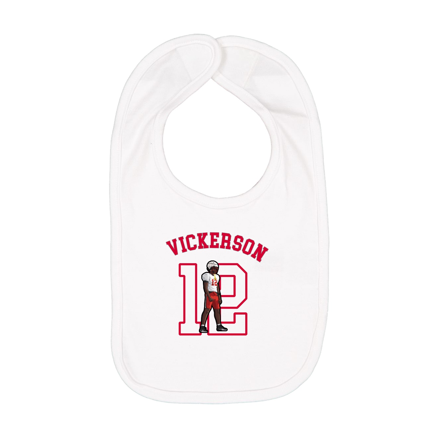 Infant Bib — Shirsey Arch in White