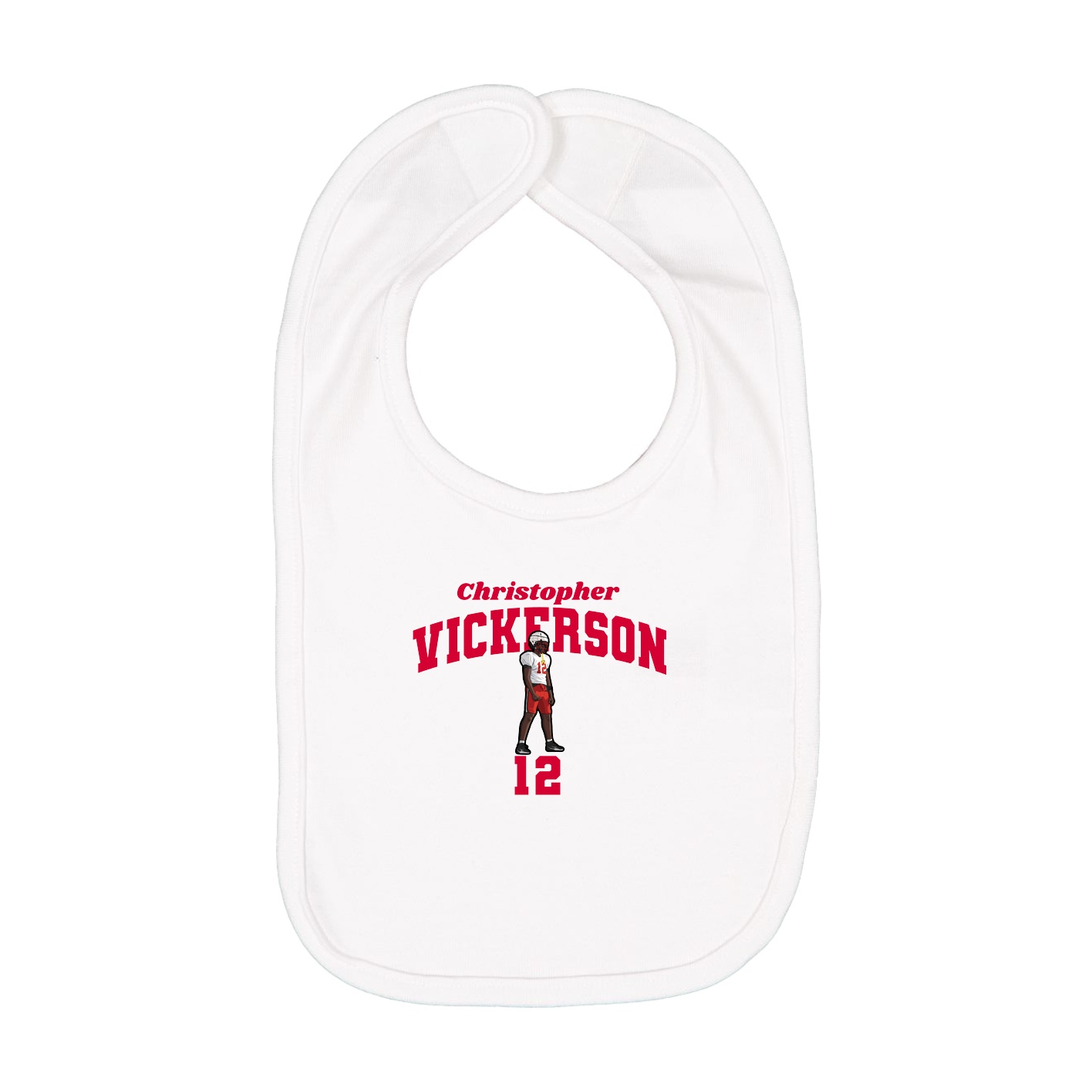 Infant Bib — Signature Arch in White