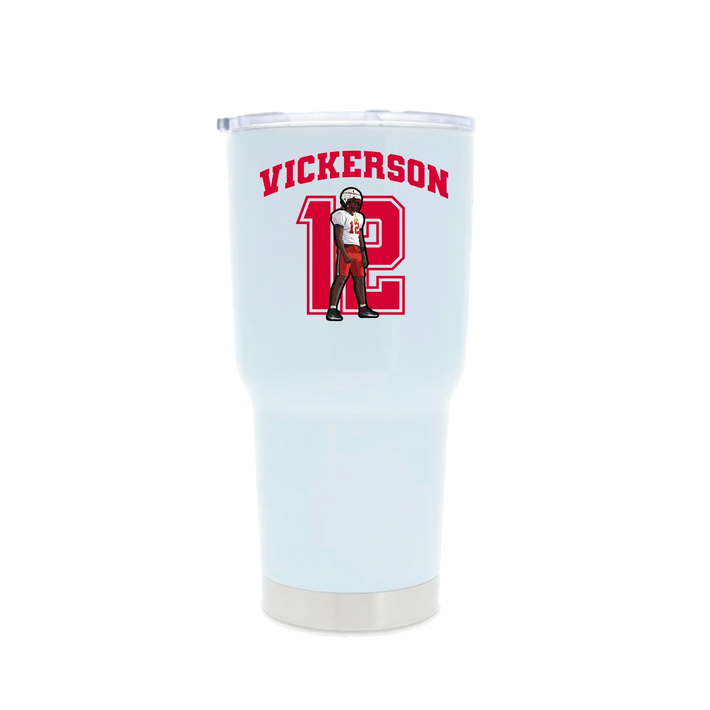 30oz Stainless Steel Tumbler — Number in White
