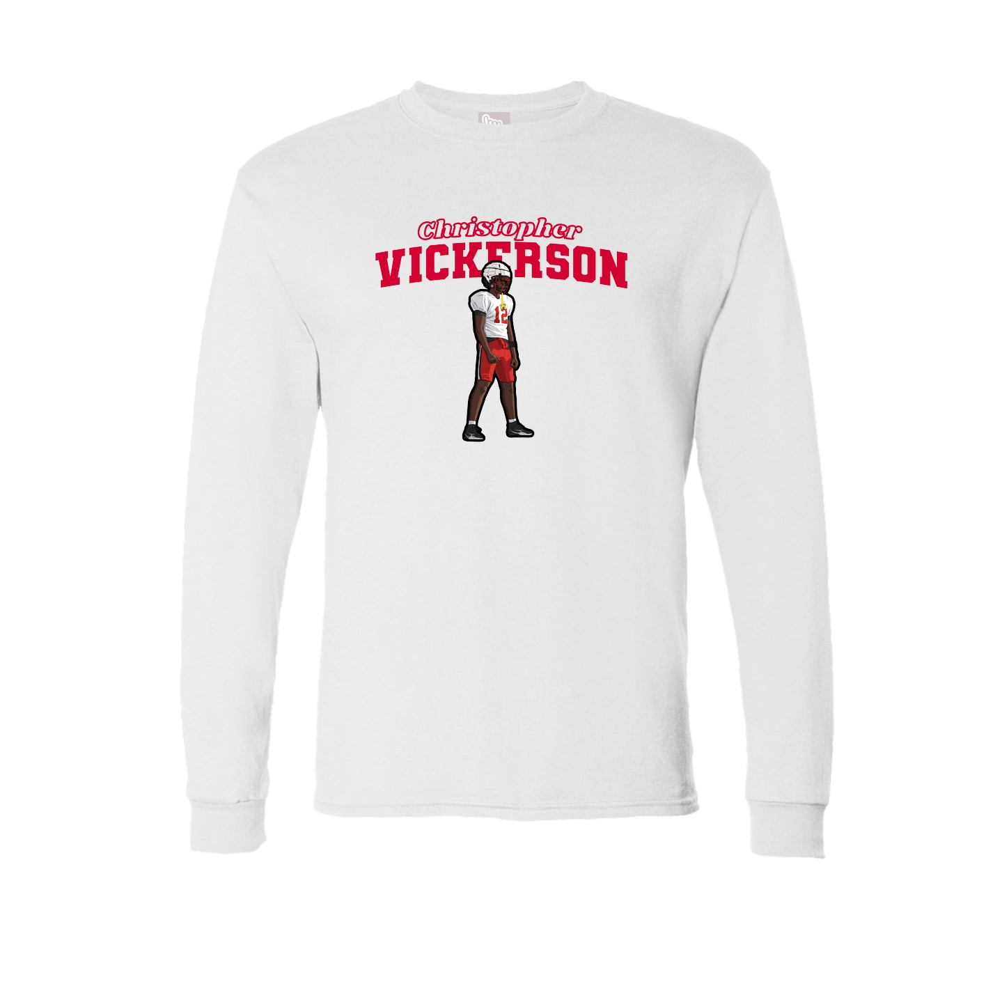 Long Sleeve Tee — Name Arch in White