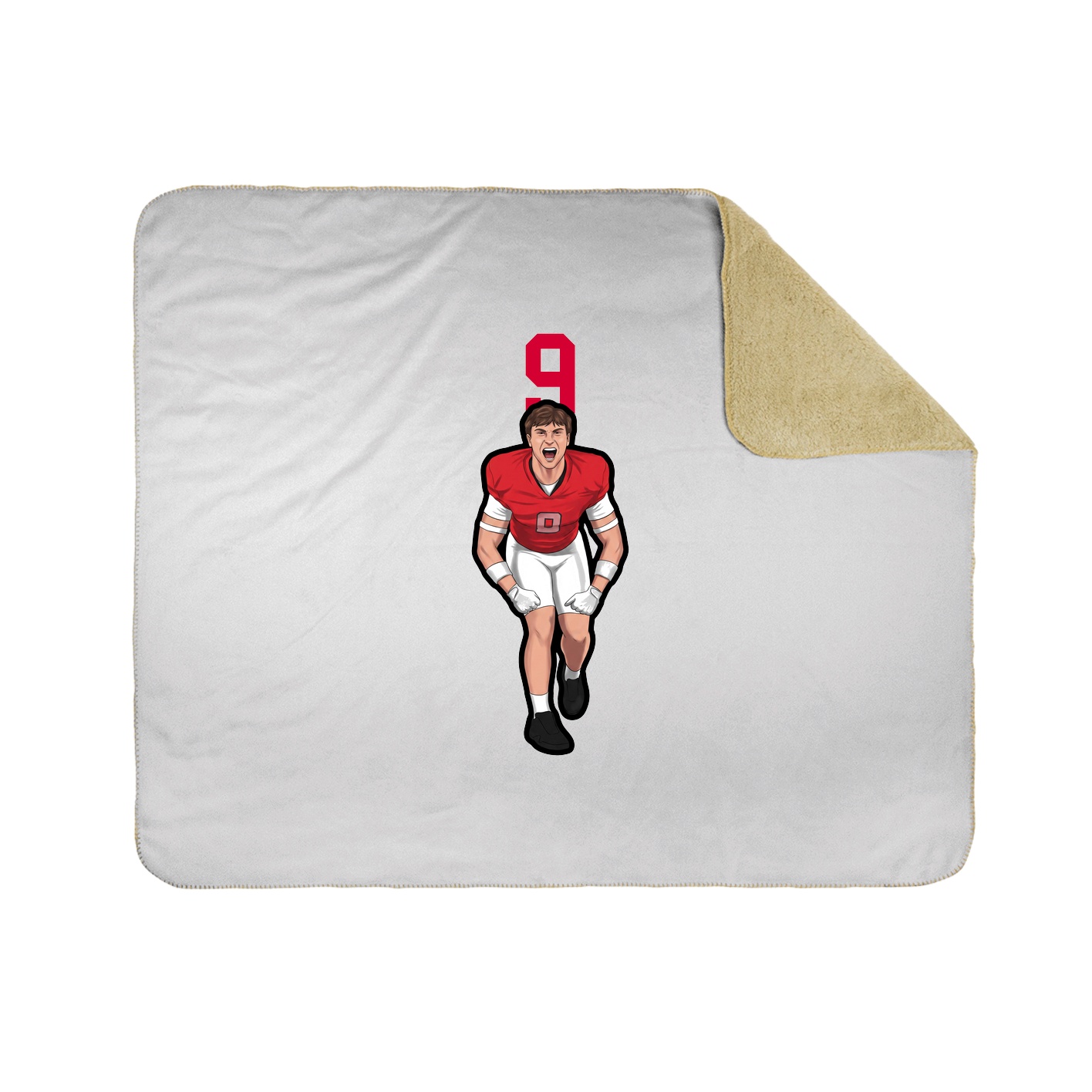 Throw Blanket — Number Top in White