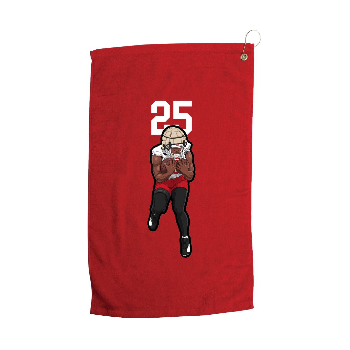 Golf Towel — Number Top in Red