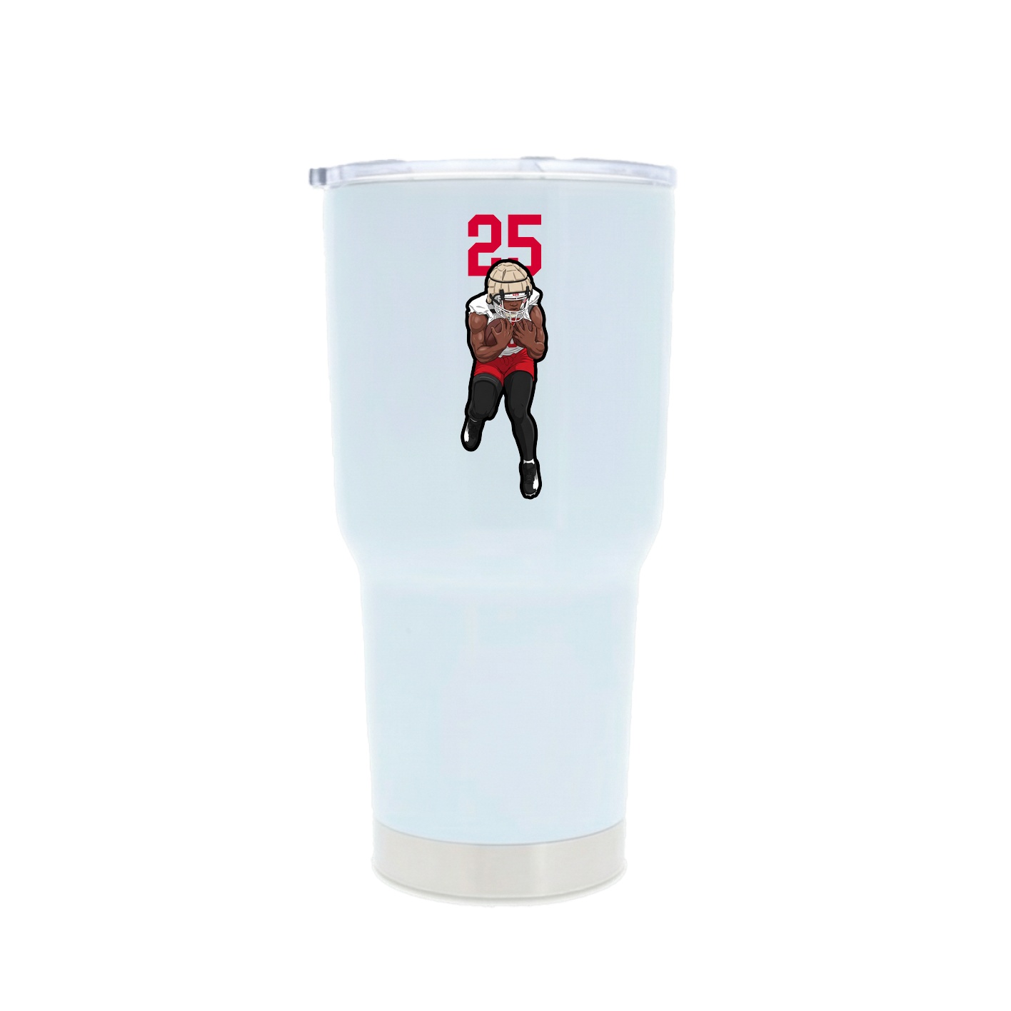 30oz Stainless Steel Tumbler — Number Top in White