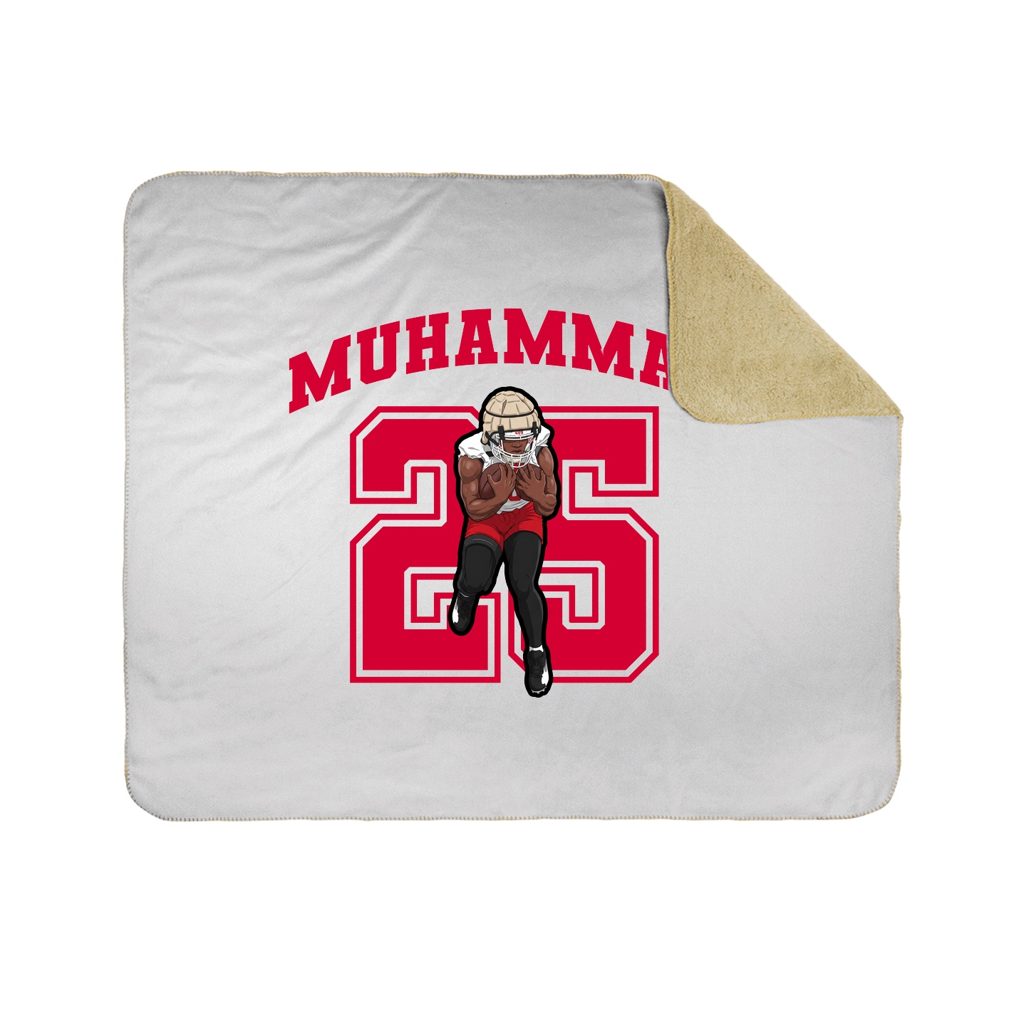 Throw Blanket — Number in White