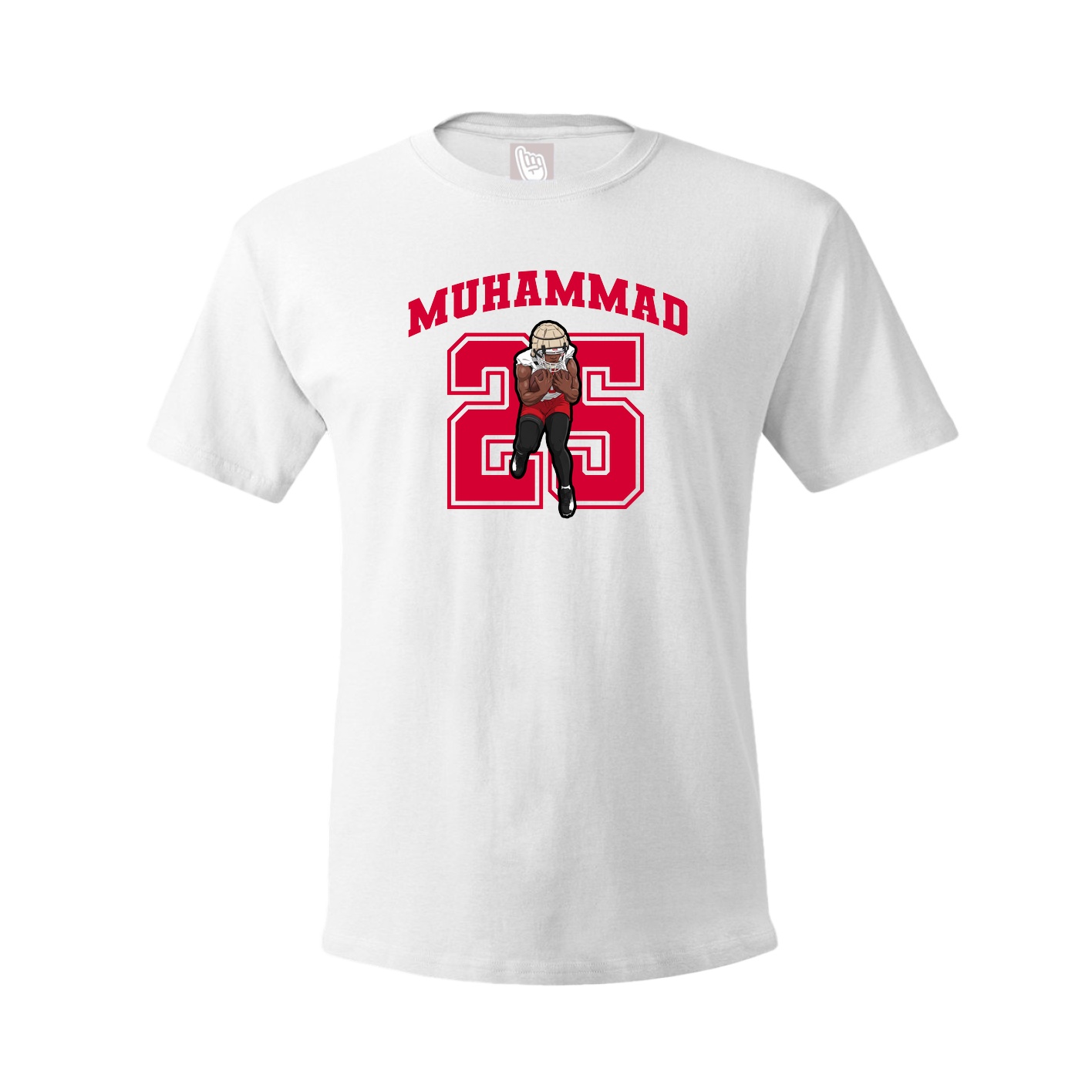 Youth Tee — Number in White