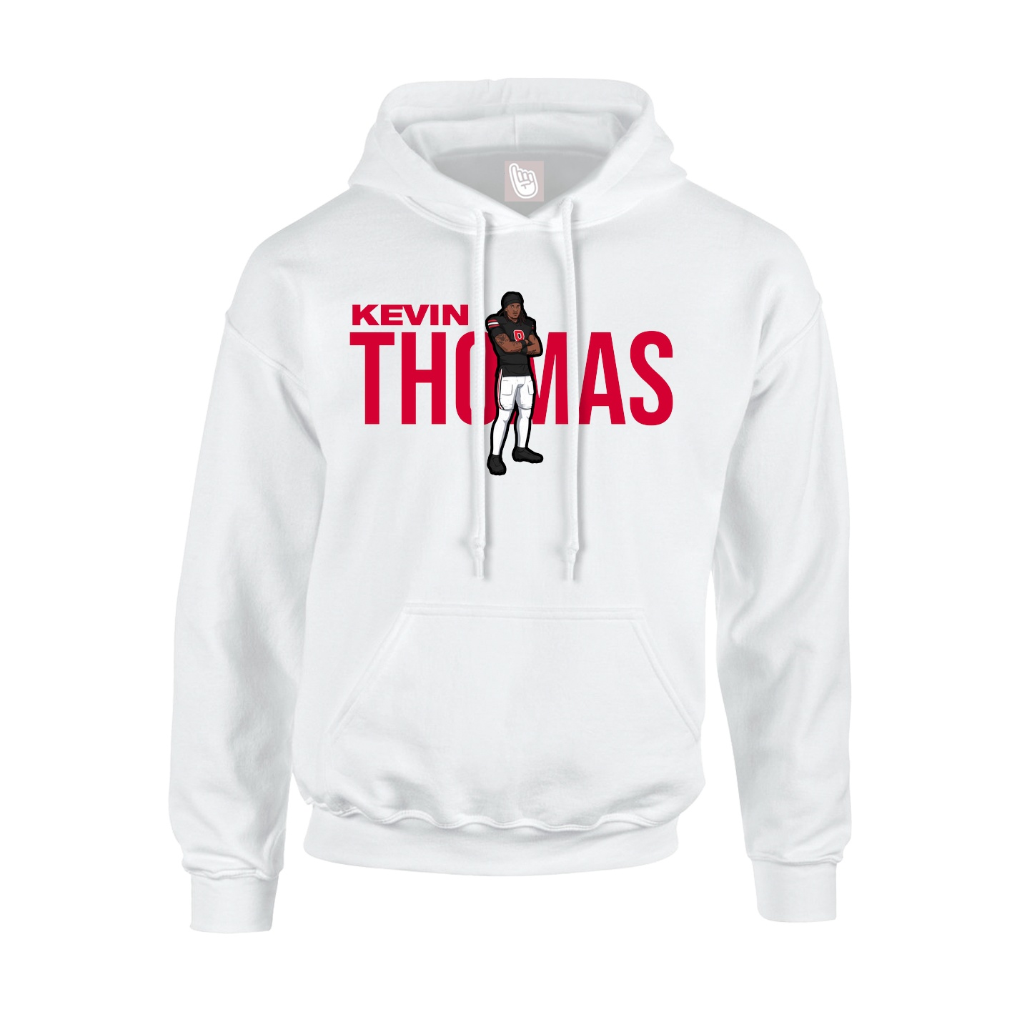 Youth Hoodie — Player Name in White