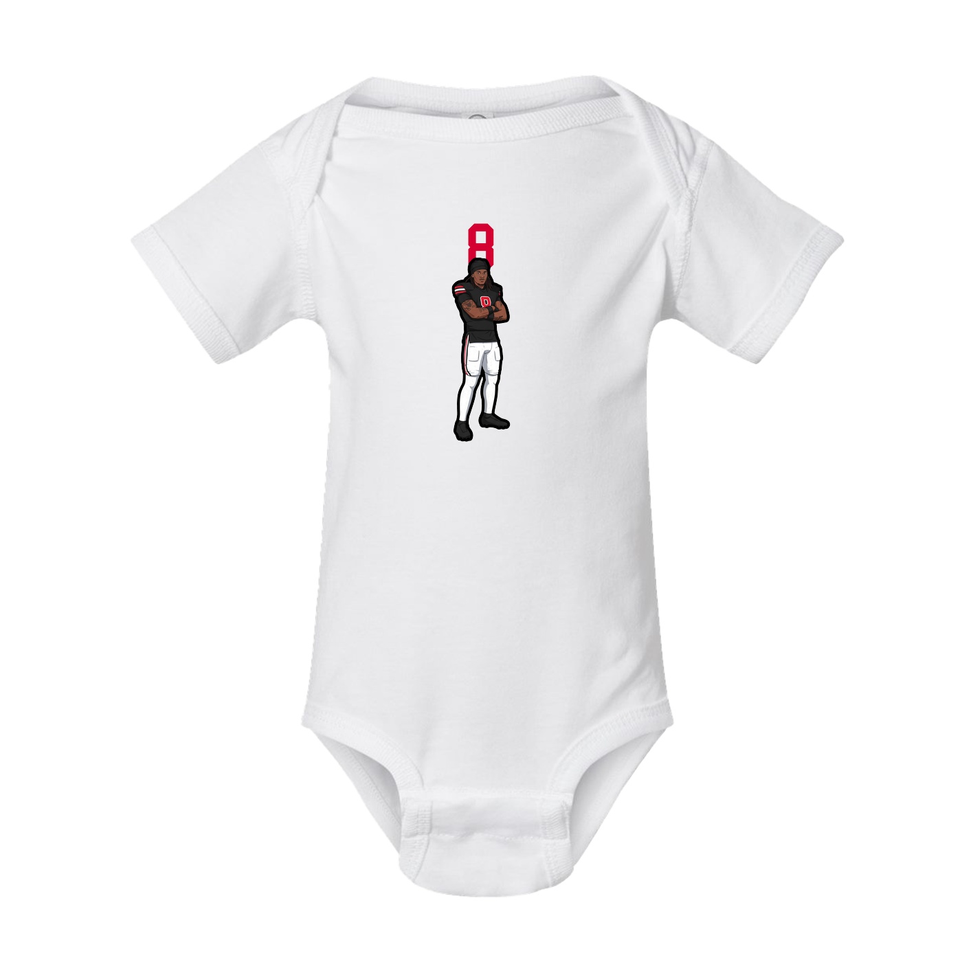 Baby Onesie — Number Top in White