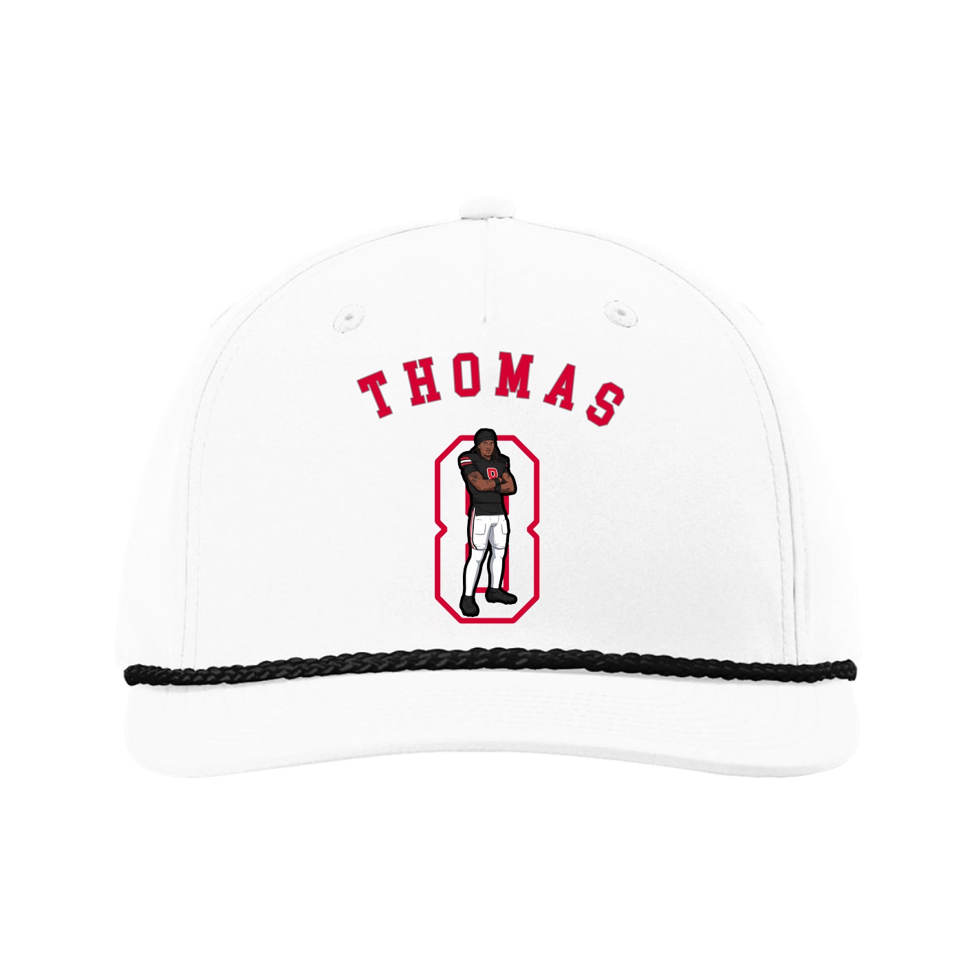Five-Panel Classic Rope Cap — Shirsey Arch in White