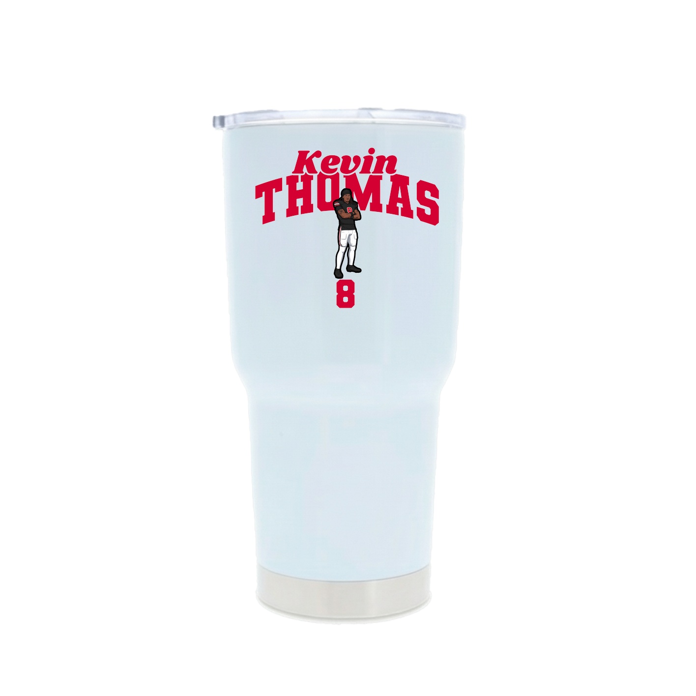 30oz Stainless Steel Tumbler — Signature Arch in White