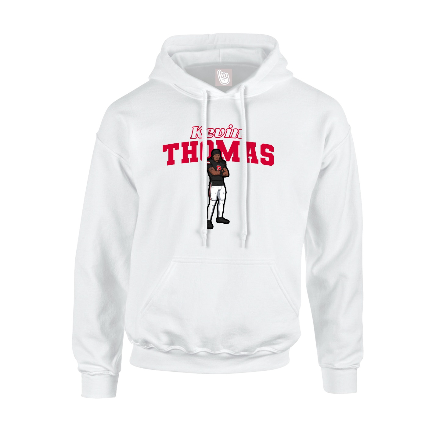 Hoodie — Name Arch in White