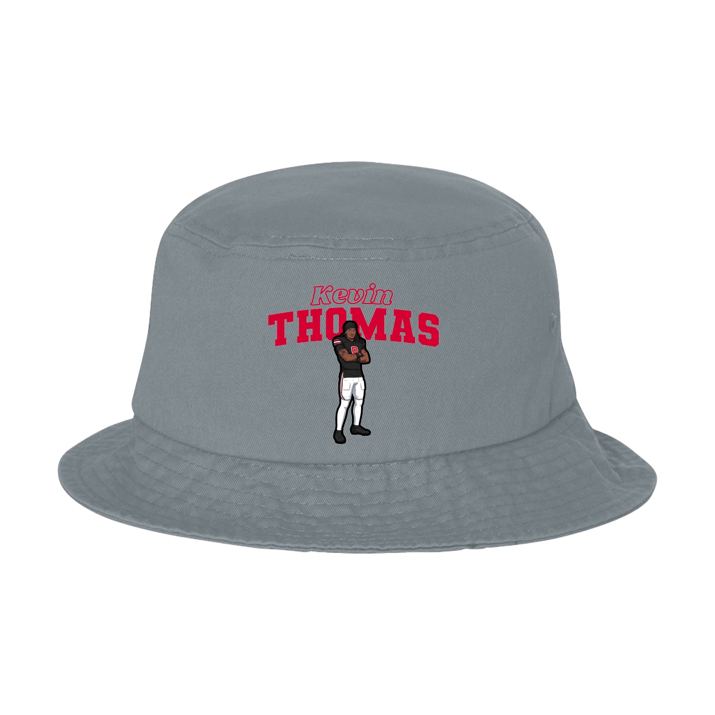 Bucket Cap — Name Arch in Grey