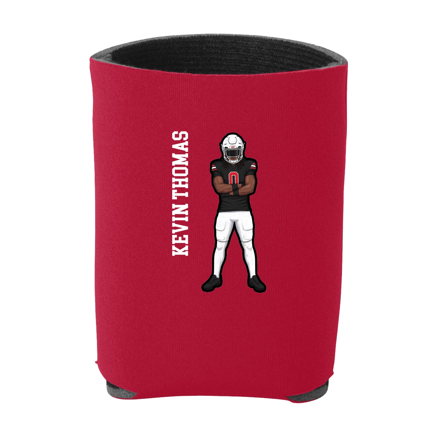 Can Holder — Name Vertical in Red