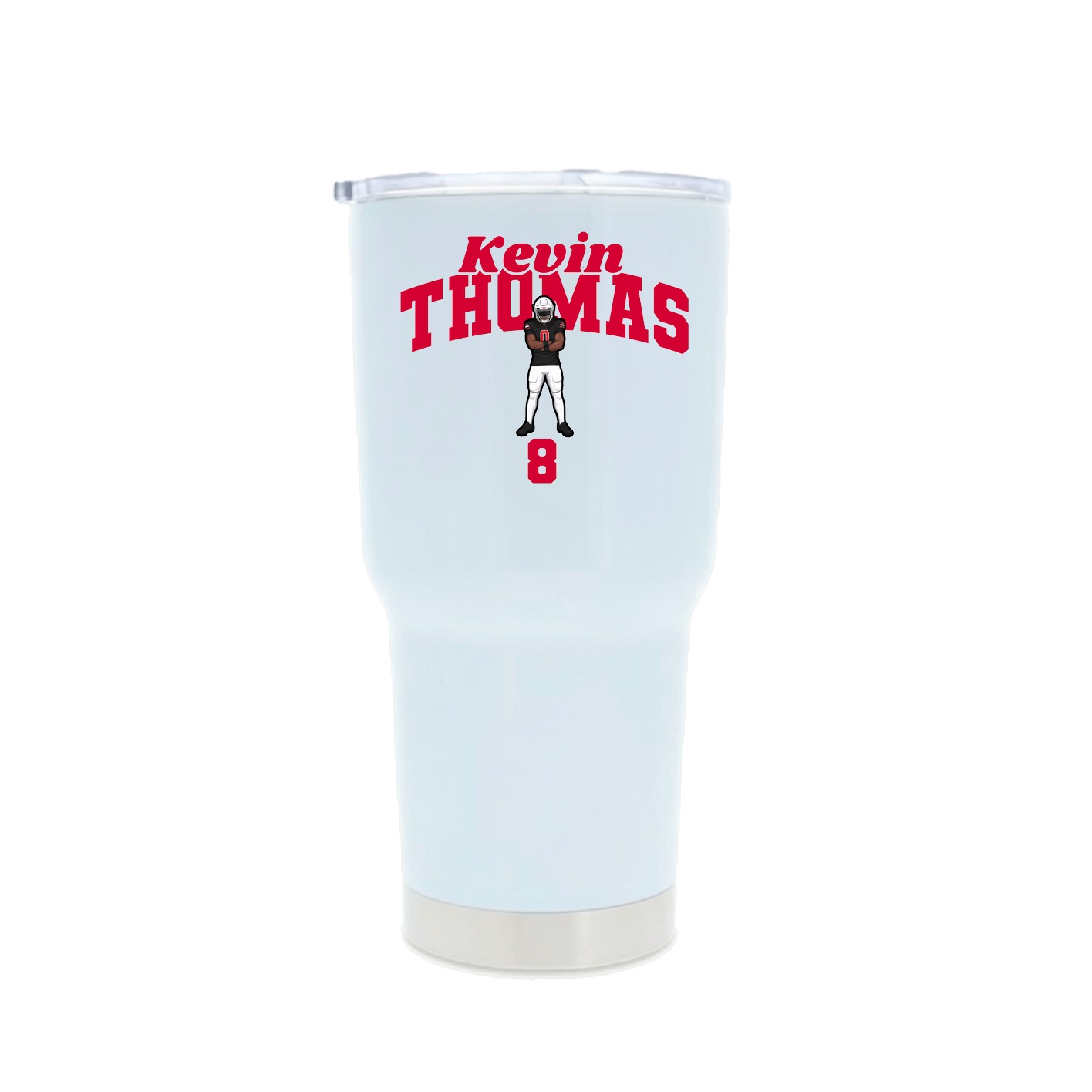 30oz Stainless Steel Tumbler — Signature Arch in White