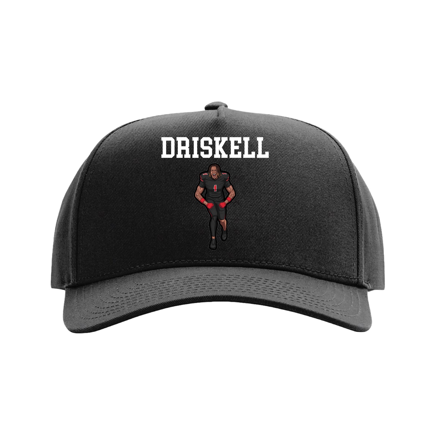 Full Fabric Five-Panel Champ Cap — Shirsey in Black