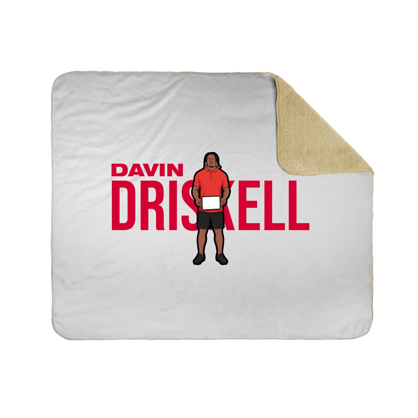 Throw Blanket — Player Name in White