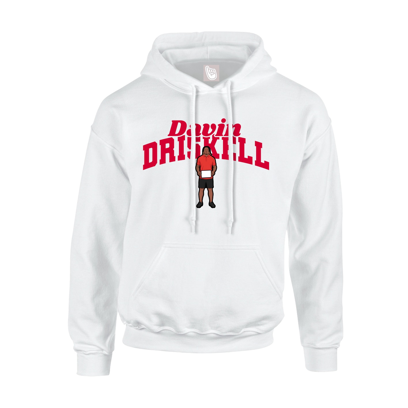 Youth Hoodie — Signature Arch in White