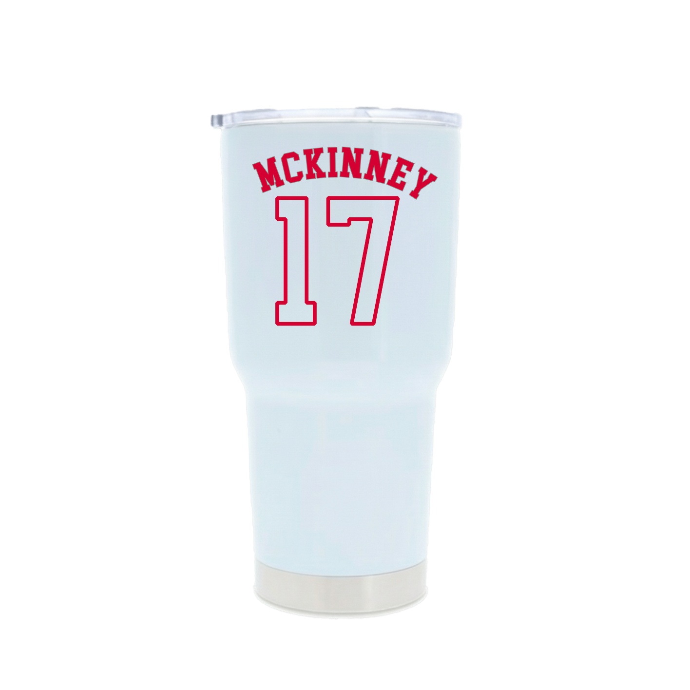 30oz Stainless Steel Tumbler — Shirsey Arch in White