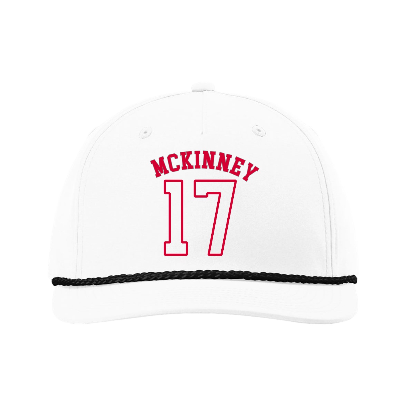 Five-Panel Classic Rope Cap — Shirsey Arch in White