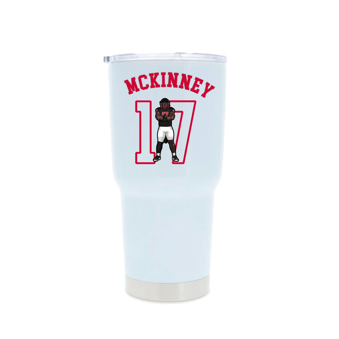 30oz Stainless Steel Tumbler — Shirsey Arch in White