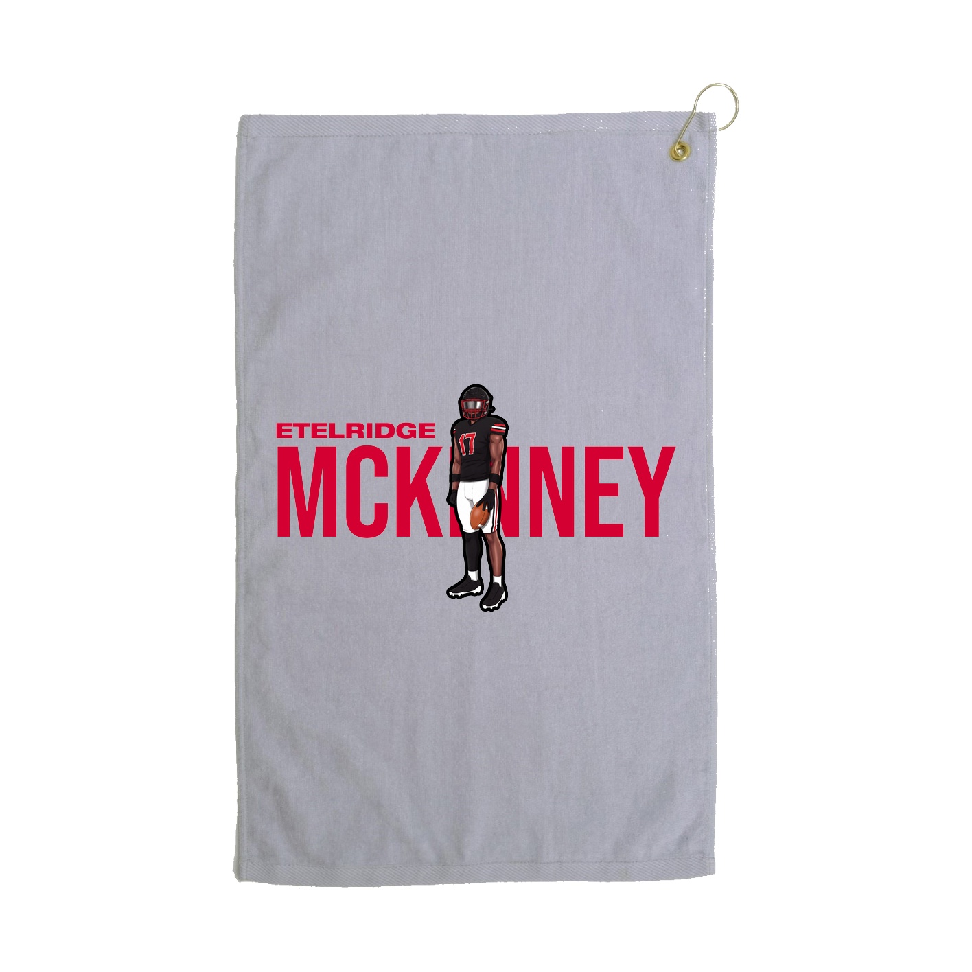 Golf Towel — Player Name in Grey