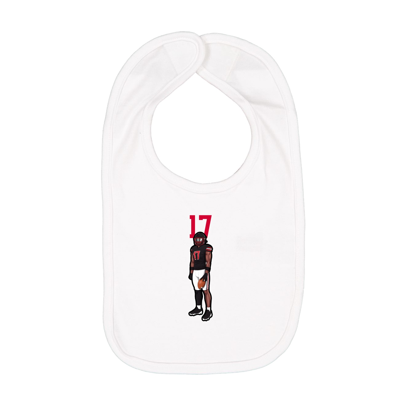 Infant Bib — Number Top in White