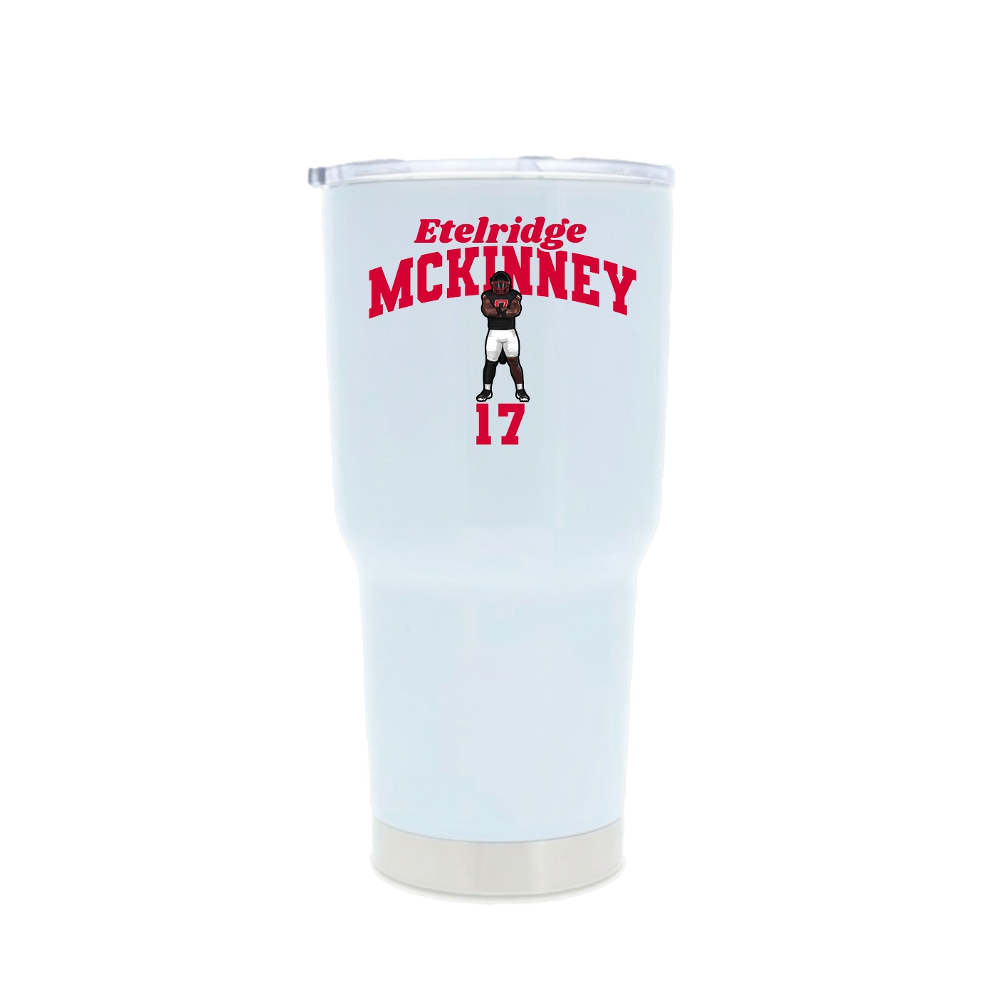 30oz Stainless Steel Tumbler — Signature Arch in White