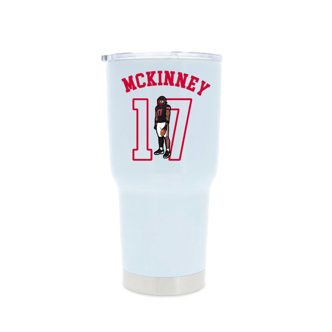 30oz Stainless Steel Tumbler — Shirsey Arch in White
