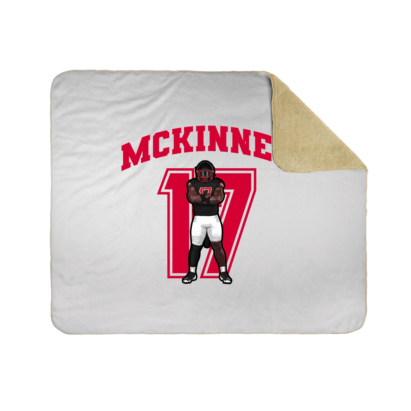 Throw Blanket — Number in White