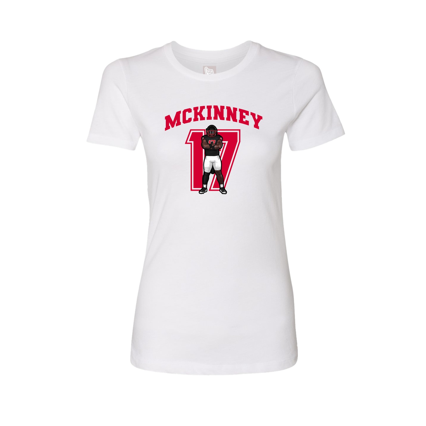 Womens Tee — Number in White