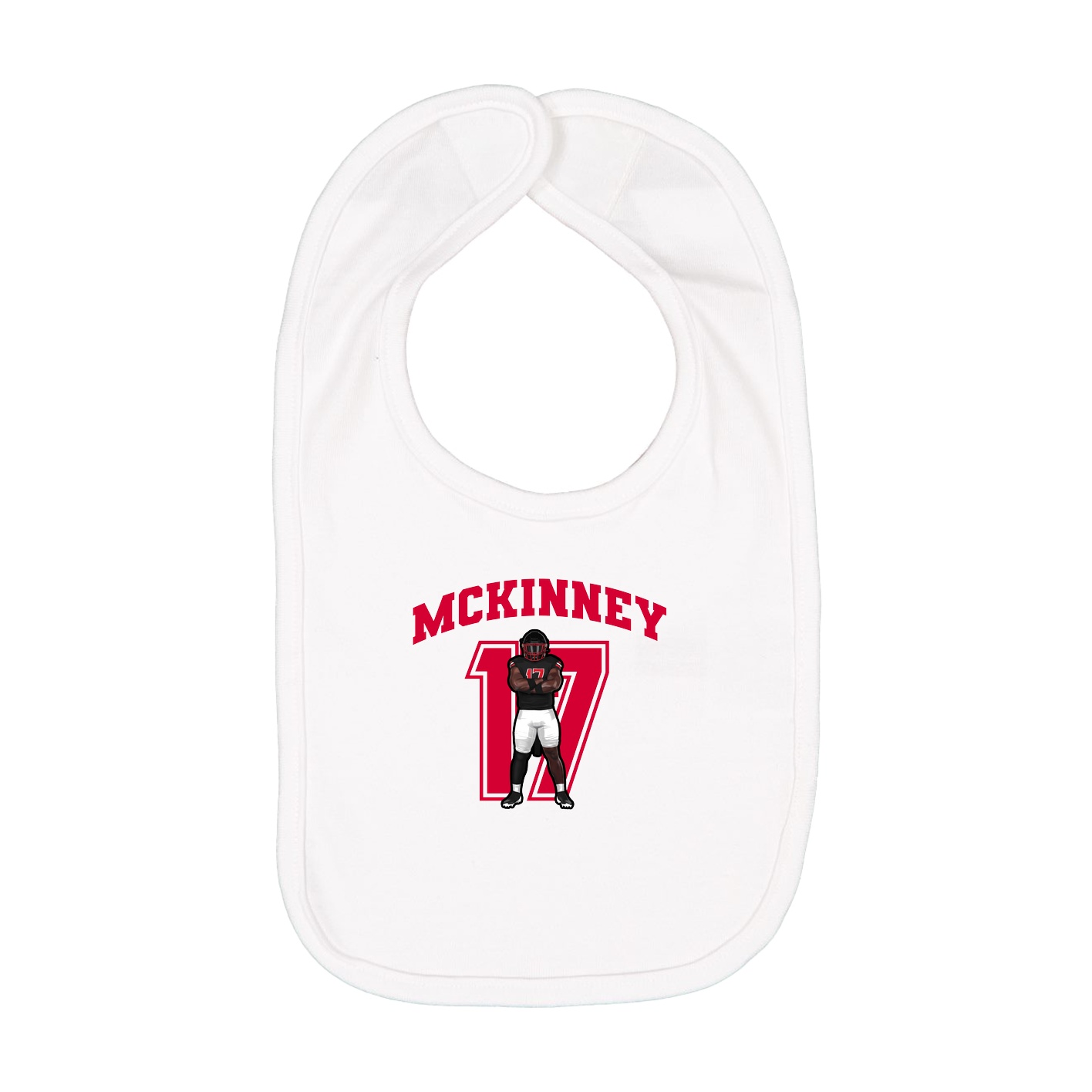 Infant Bib — Number in White