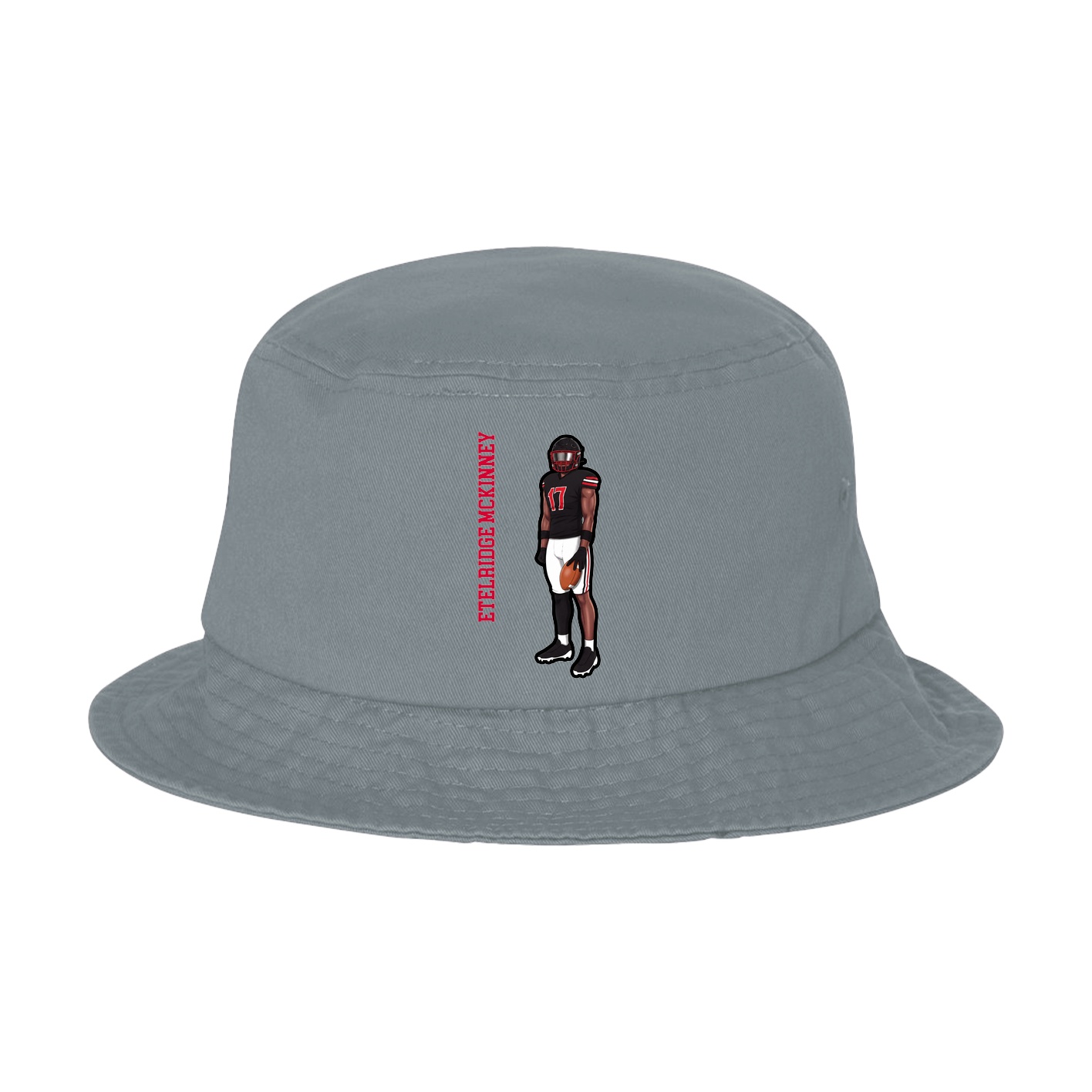 Bucket Cap — Name Vertical in Grey