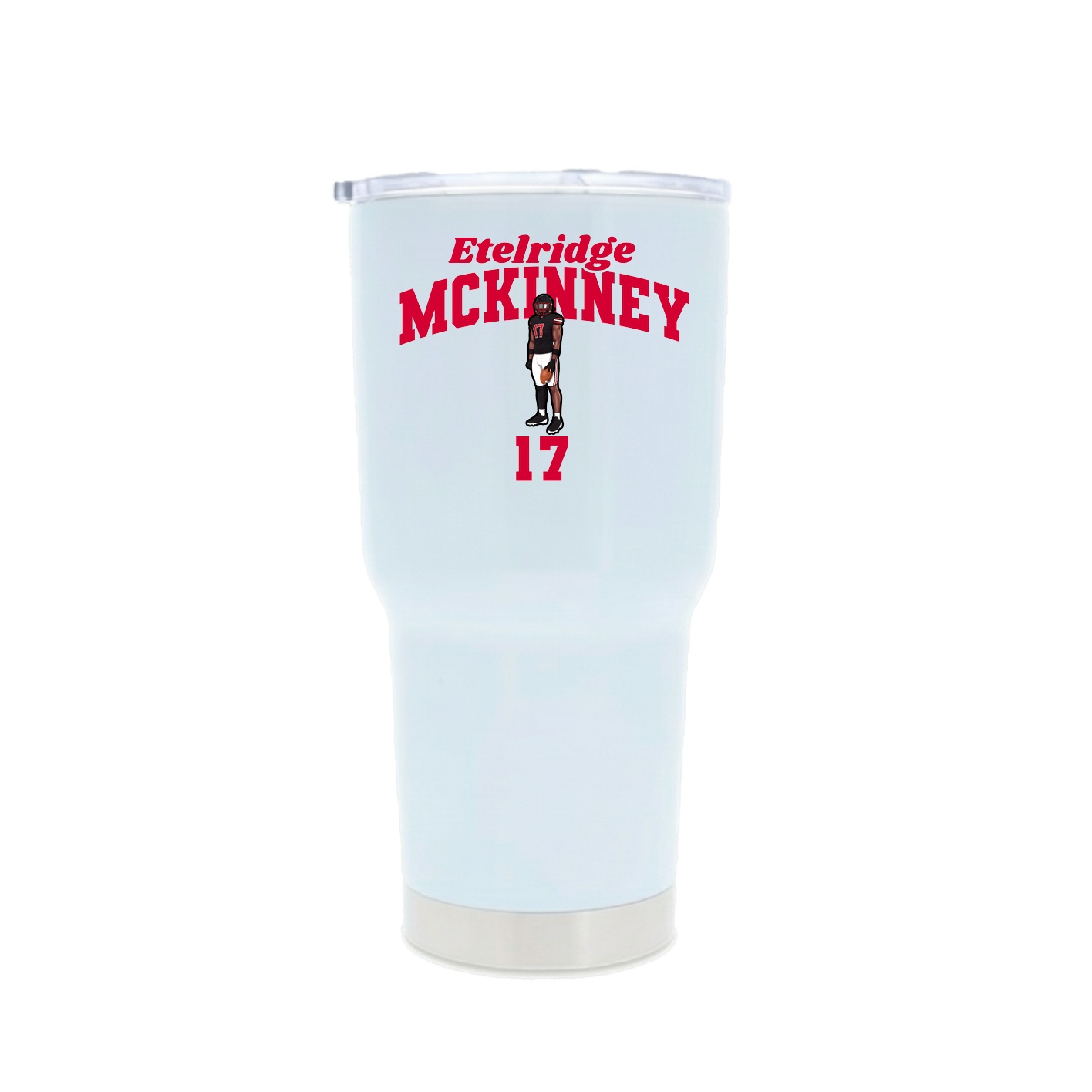 30oz Stainless Steel Tumbler — Signature Arch in White