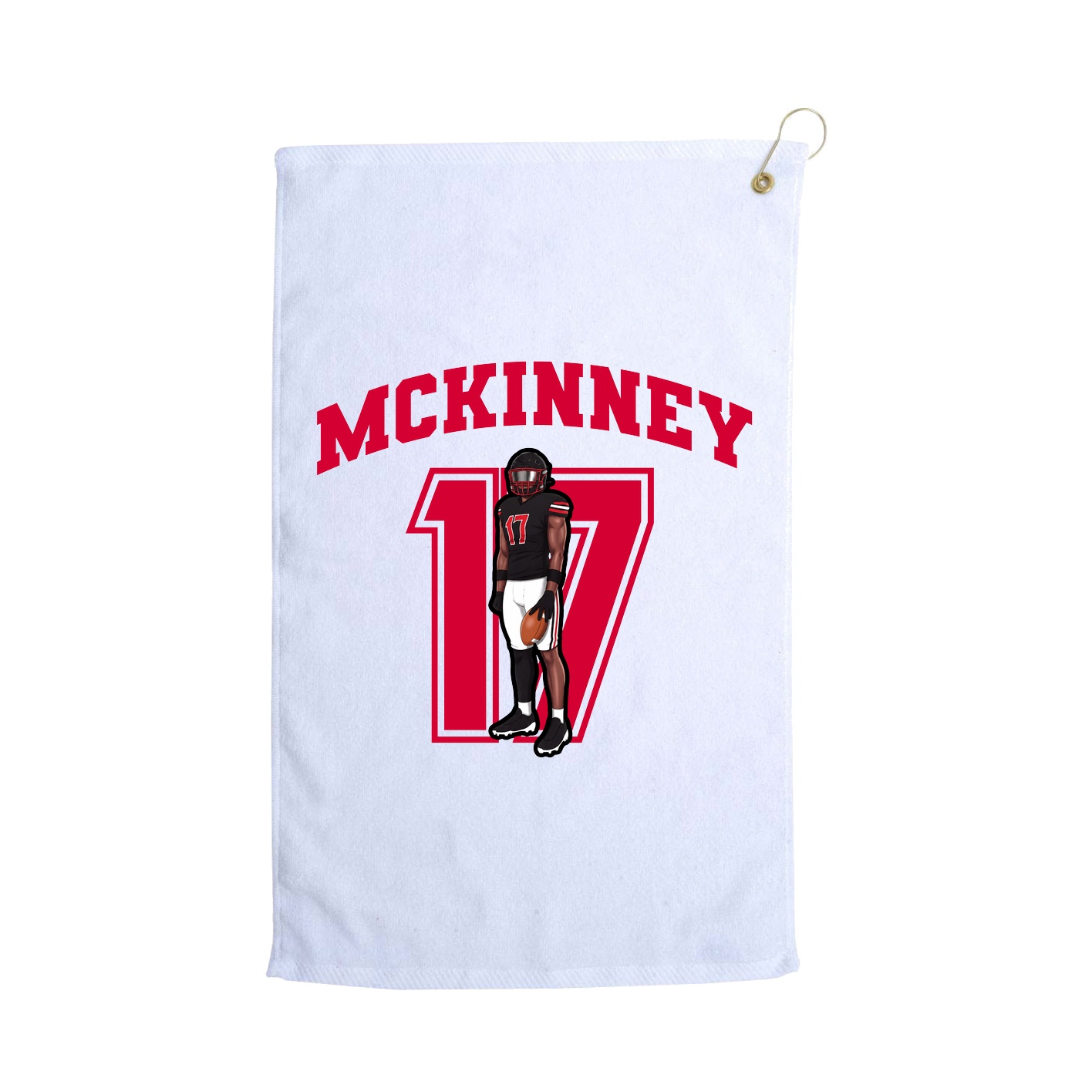 Golf Towel — Number in White