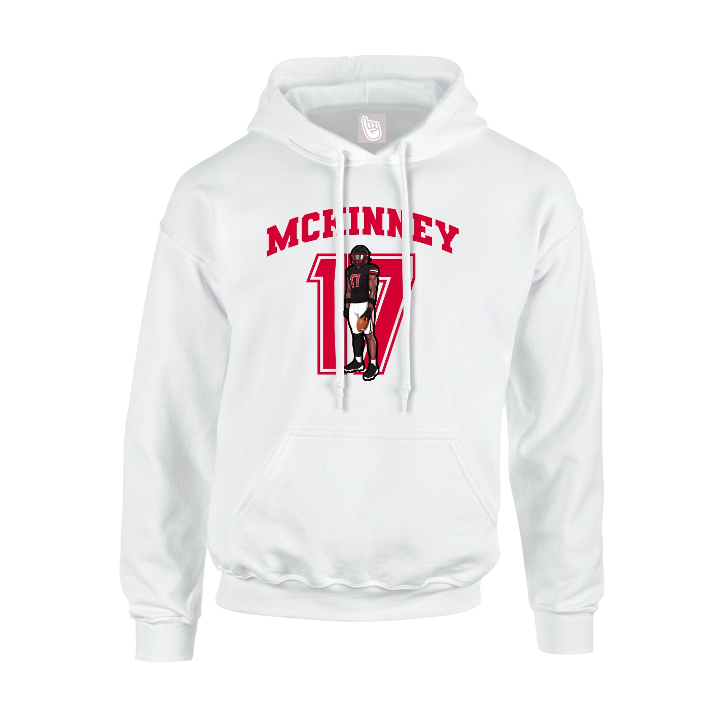 Hoodie — Number in White
