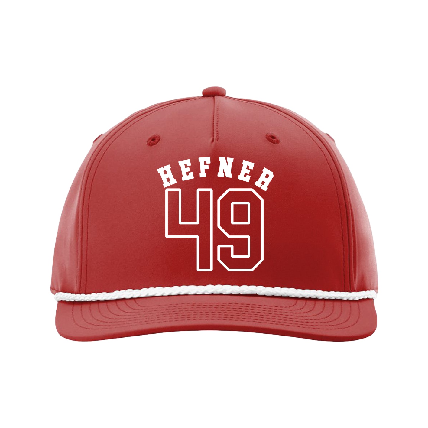 Five-Panel Classic Rope Cap — Shirsey Arch in Red