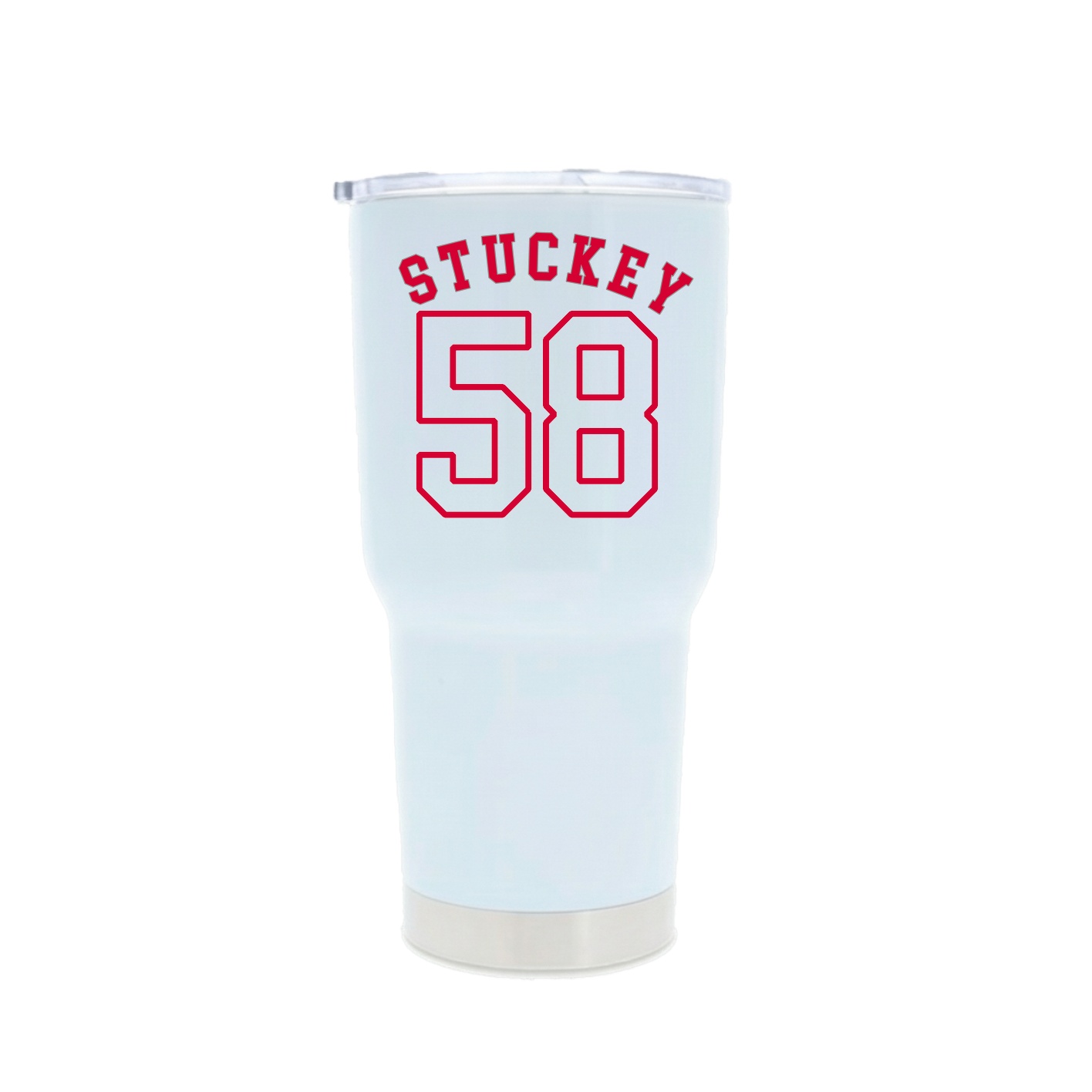30oz Stainless Steel Tumbler — Shirsey Arch in White