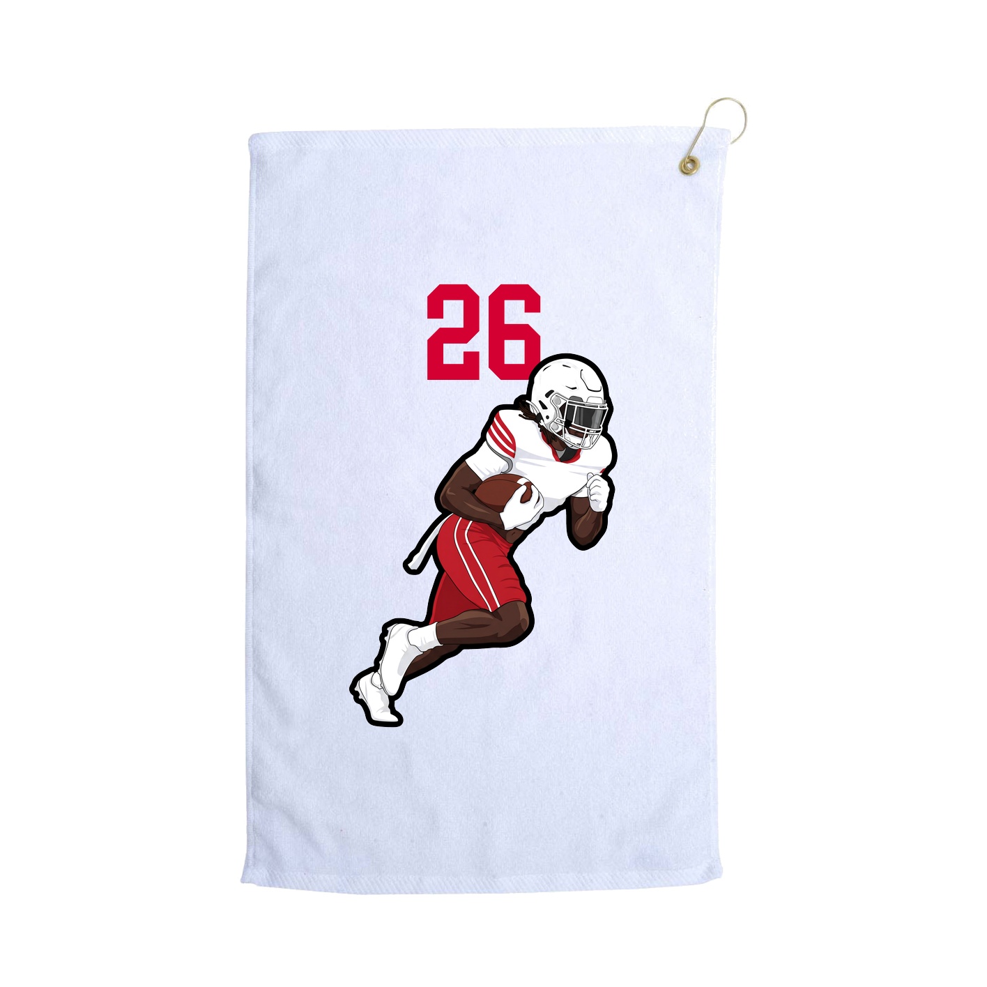 Golf Towel — Number Top in White