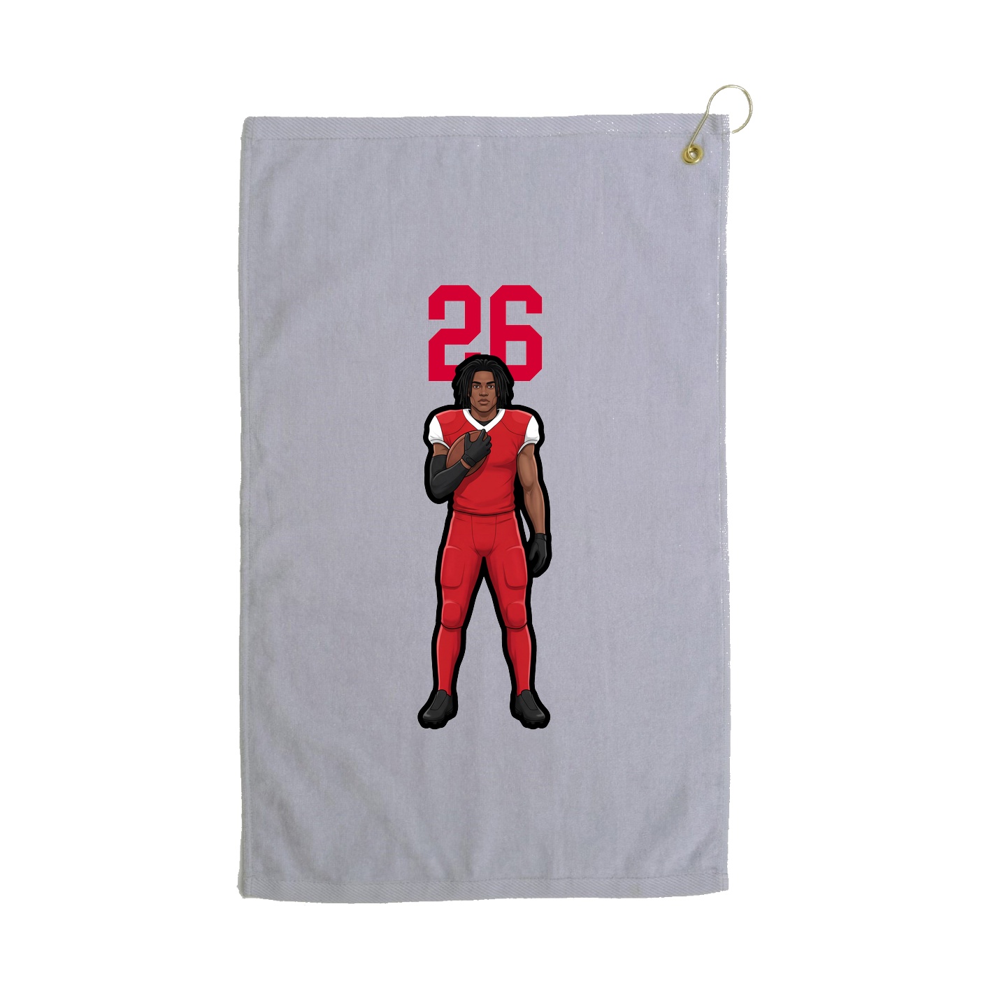 Golf Towel — Number Top in Grey