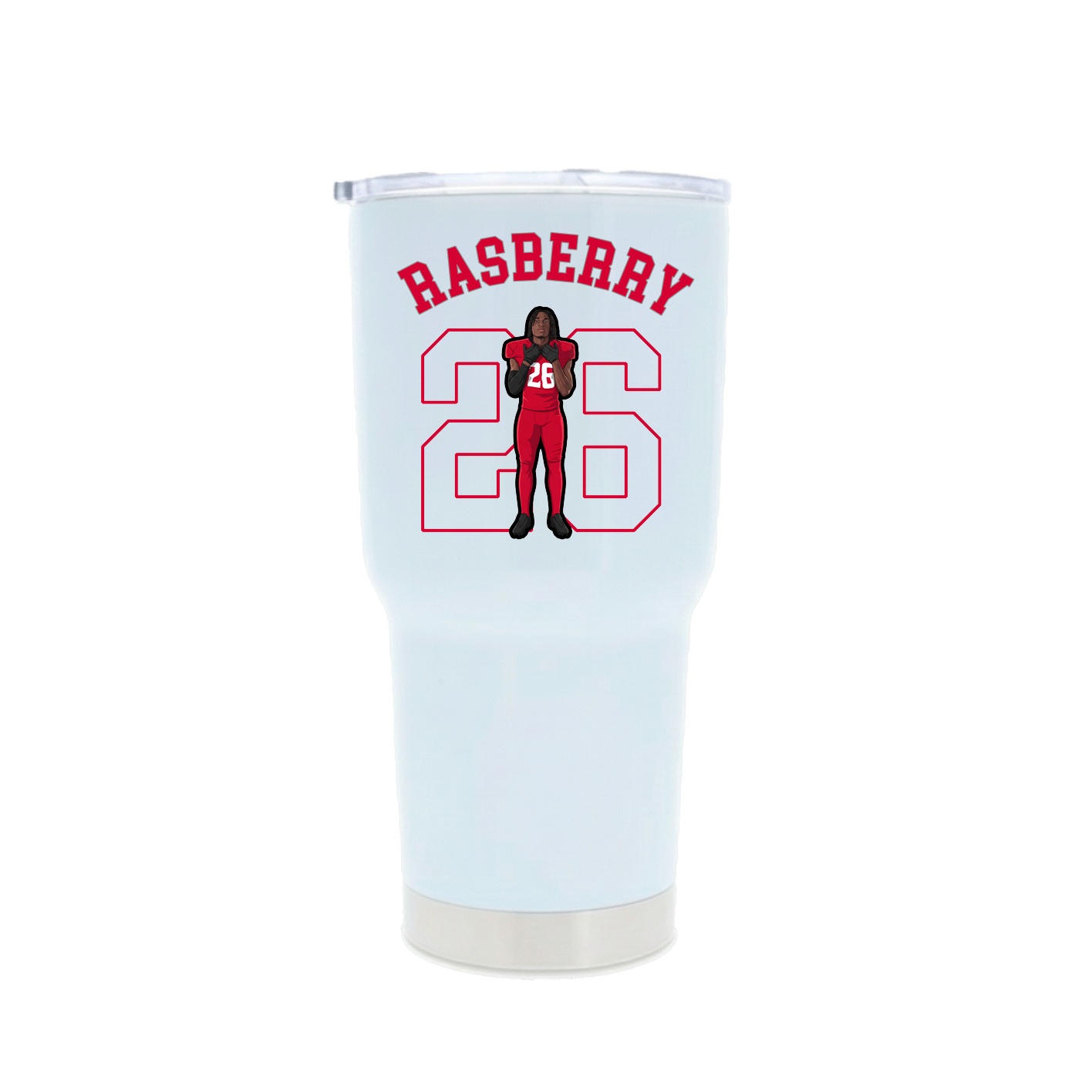 30oz Stainless Steel Tumbler — Shirsey Arch in White