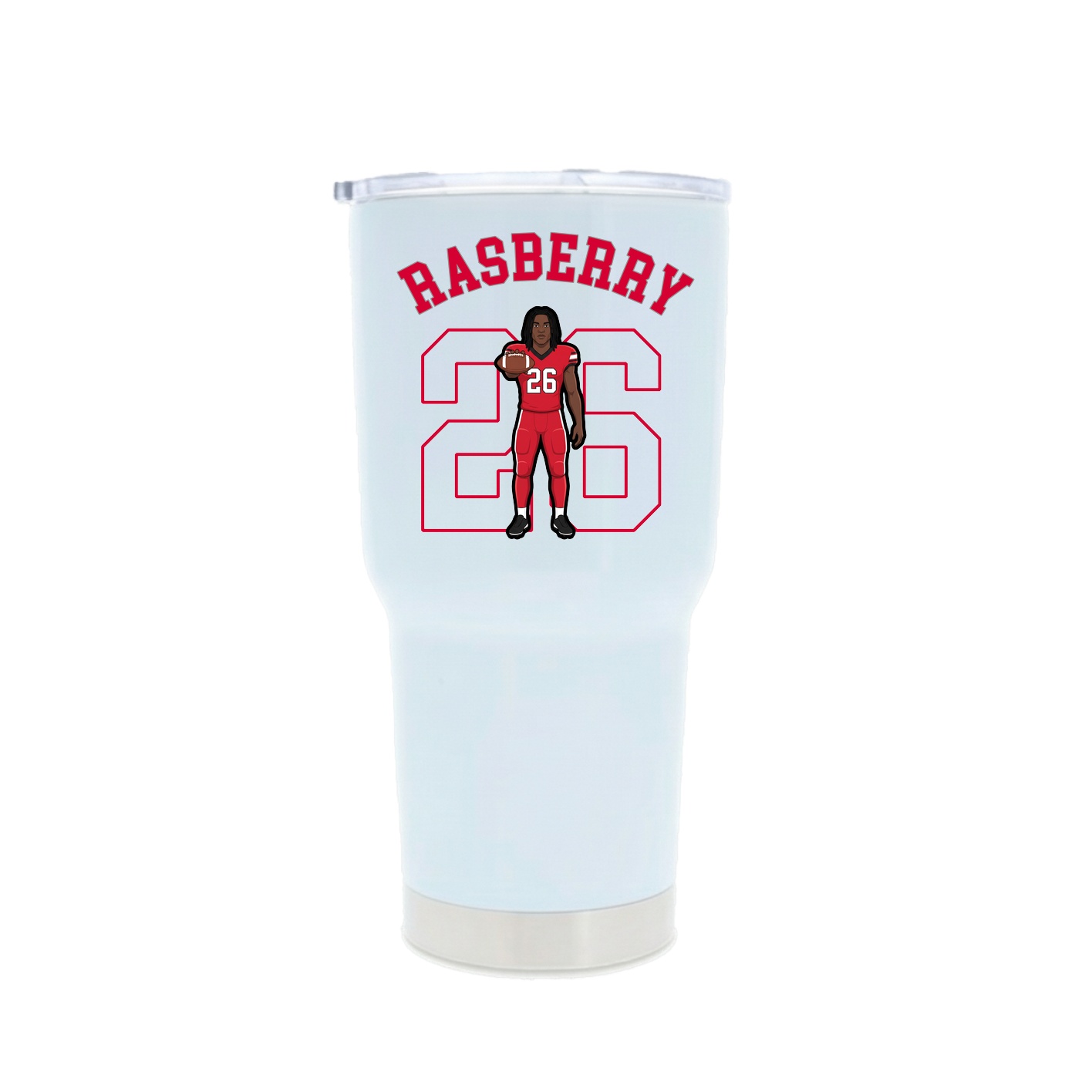 30oz Stainless Steel Tumbler — Shirsey Arch in White