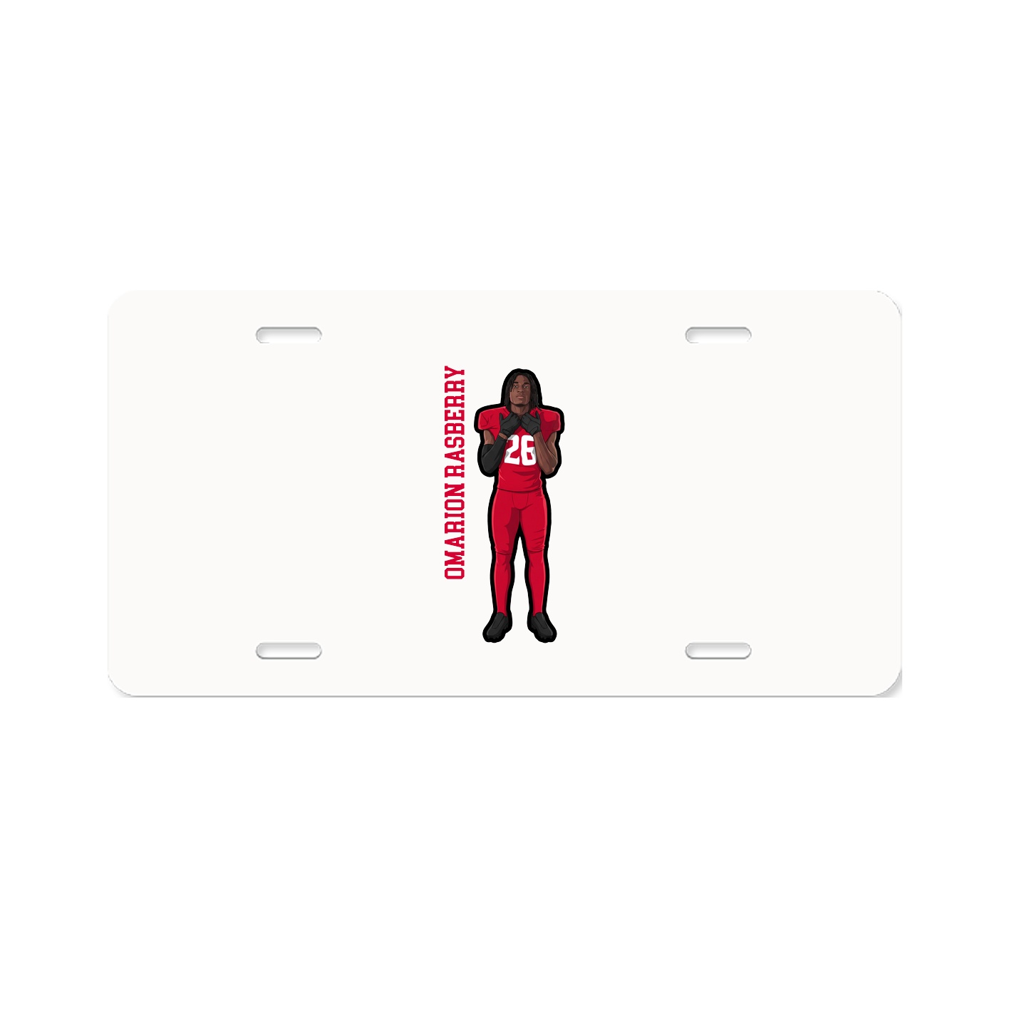 License Plate — Name Vertical in Classic
