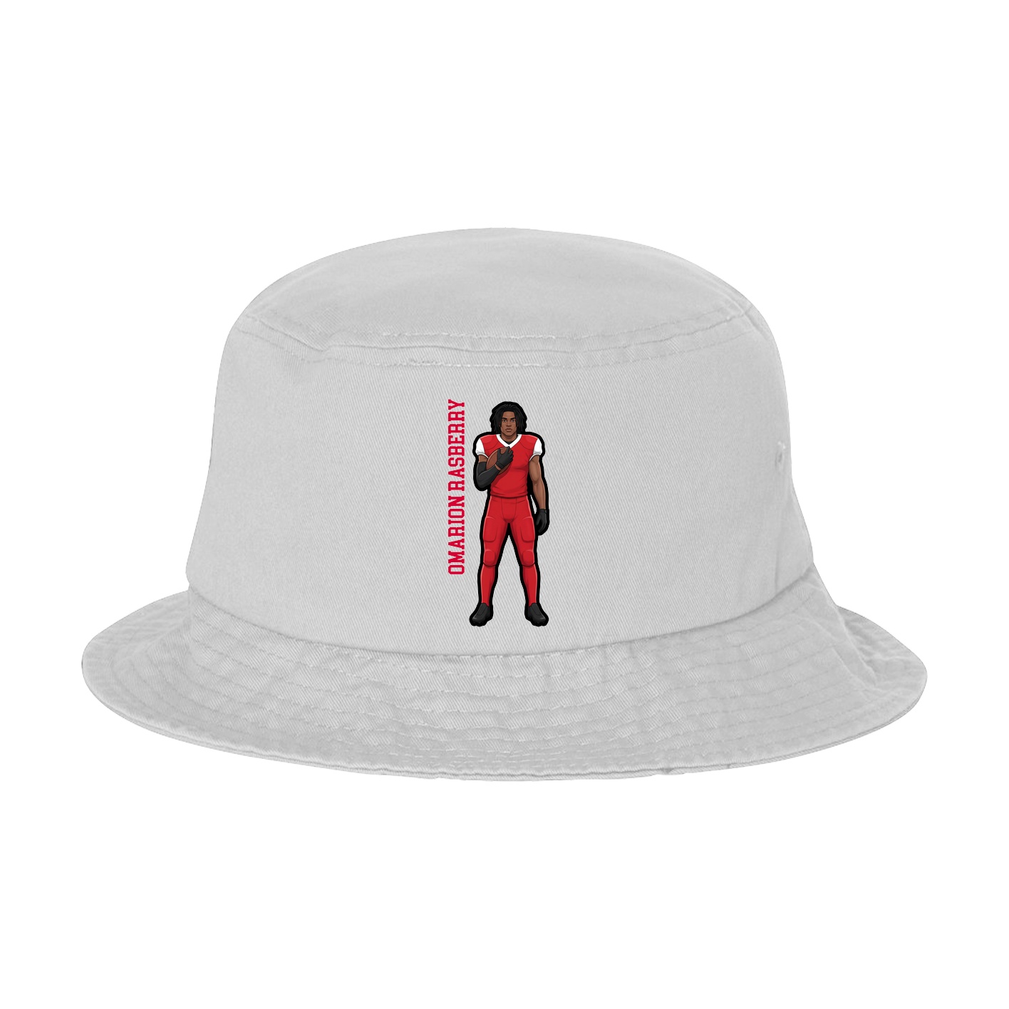 Bucket Cap — Name Vertical in White