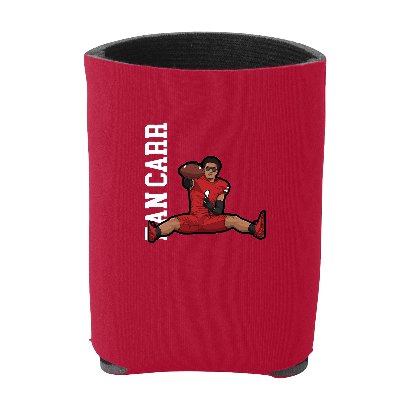 Can Holder — Name Vertical in Red