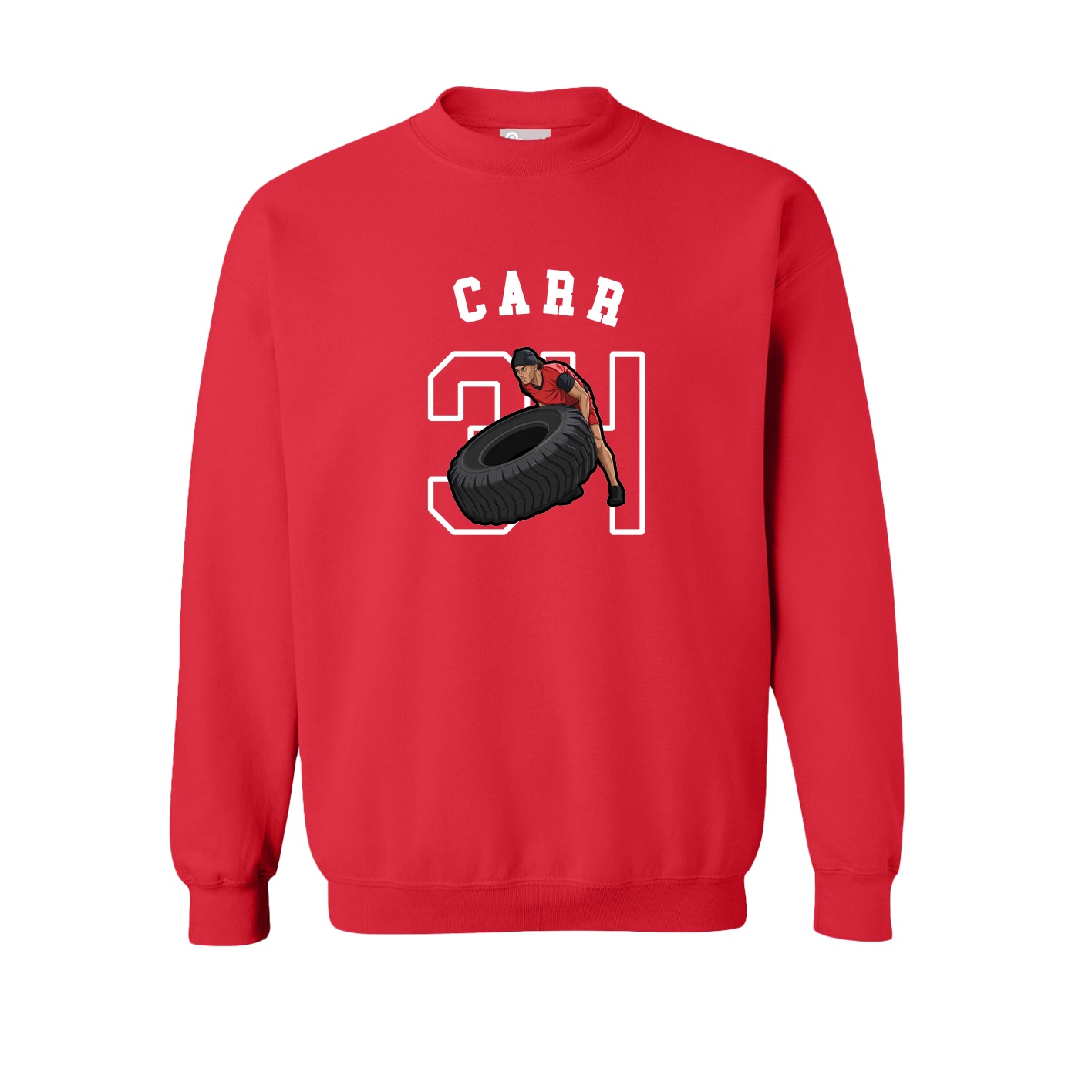 Fleece Crew — Shirsey Arch in Red