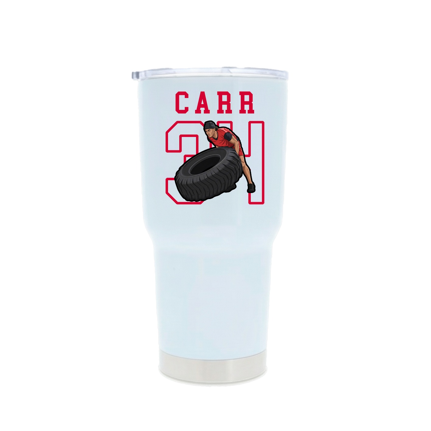 30oz Stainless Steel Tumbler — Shirsey in White
