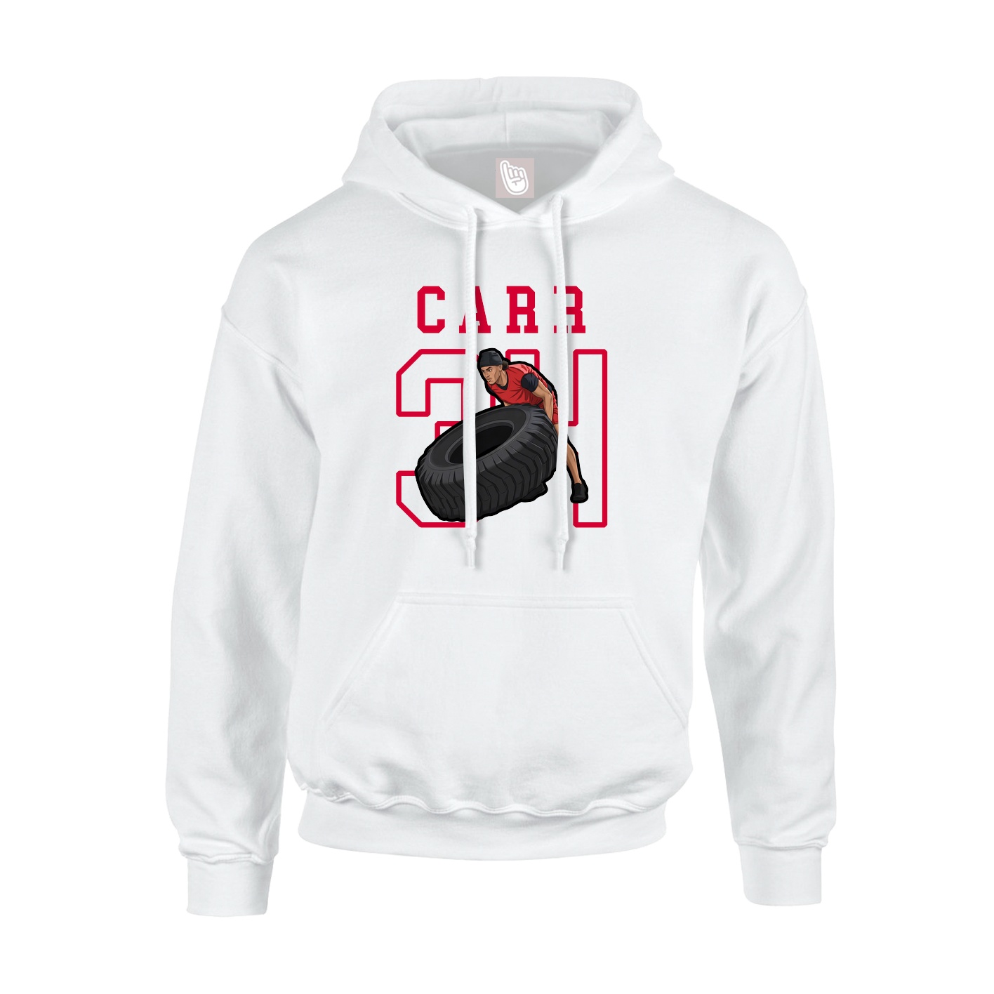 Hoodie — Shirsey in White
