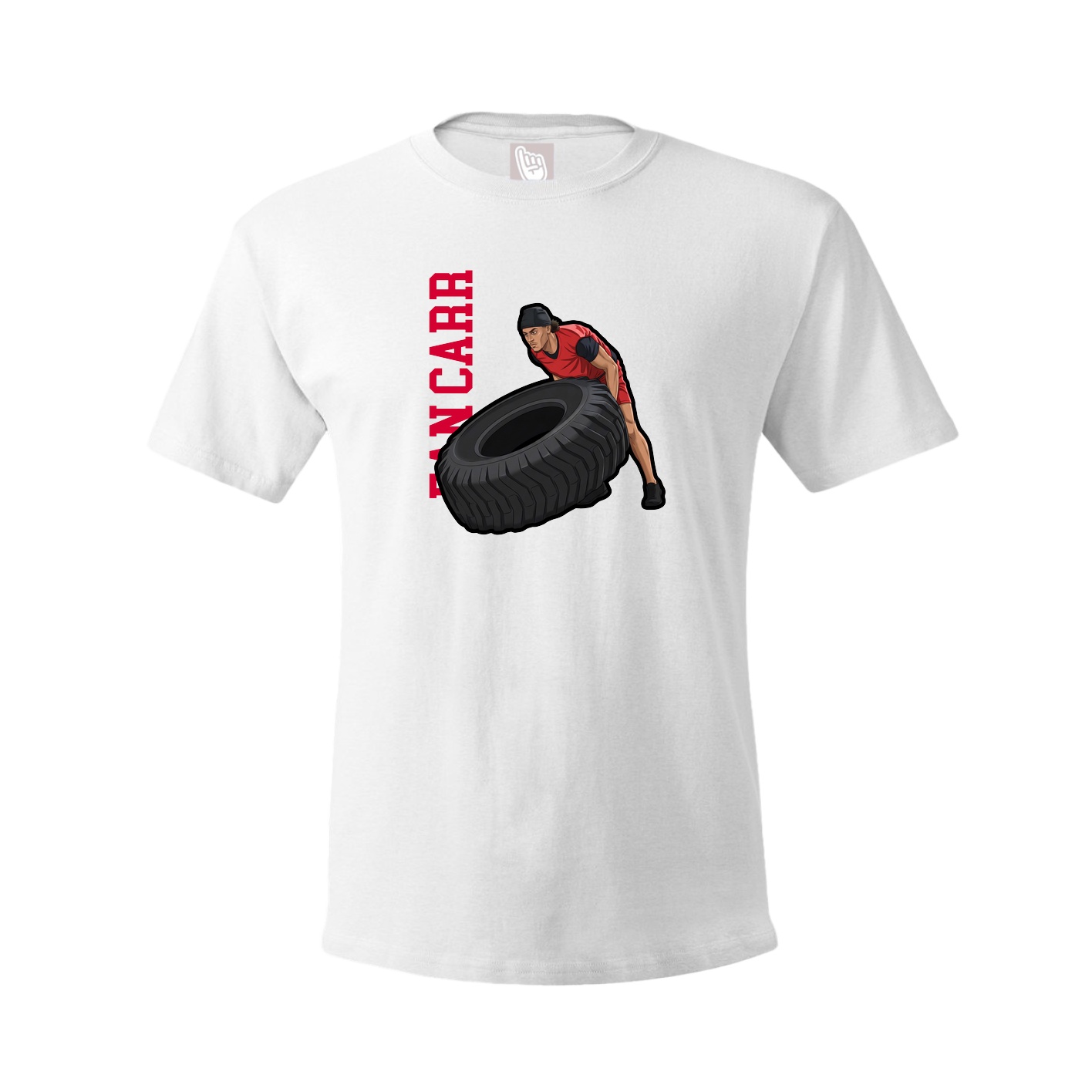 Youth Tee — Name Vertical in White
