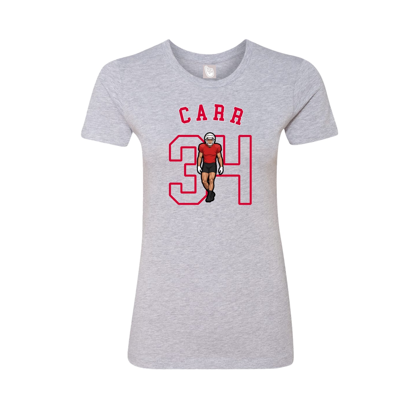 Fitted Women's Tee — Shirsey Arch in Grey