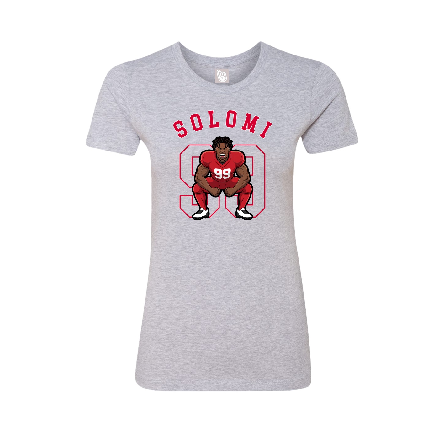 Fitted Women's Tee — Shirsey Arch in Grey
