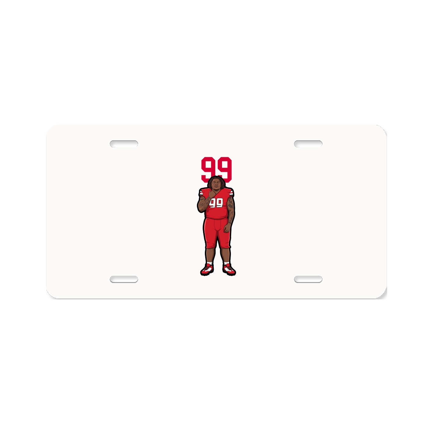 License Plate — Number Top in Classic